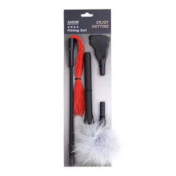 Bdsm Feather Tickled Whip Bondage Erotic Punish Fetish Riding Crop Pony Leather Spanking Paddle Play Flogger Sex Toys for Lover 4