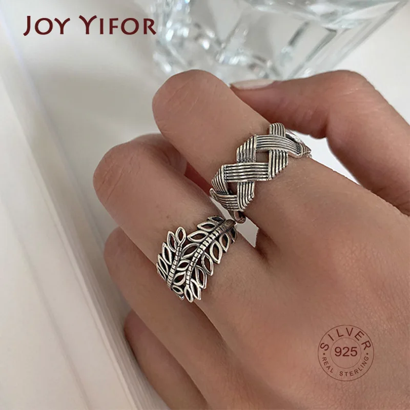 ビンテージ マルチラインのアシンメトリーシルバーリング シルバー925 約12号 Minimalist 925 Sterling Silver Width Rings INS Fashion