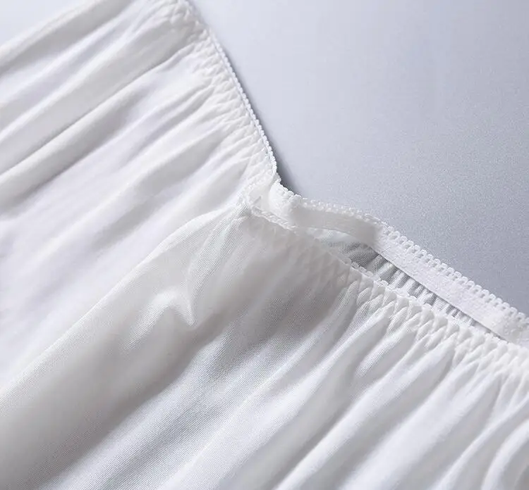 Petticoat Skirt Half Slip Skirt Women Full Slip Dress Women's 30% Real Silk 70% Viscose Sexy Lace Half Slip Nightdress Underskirt Sleepwear