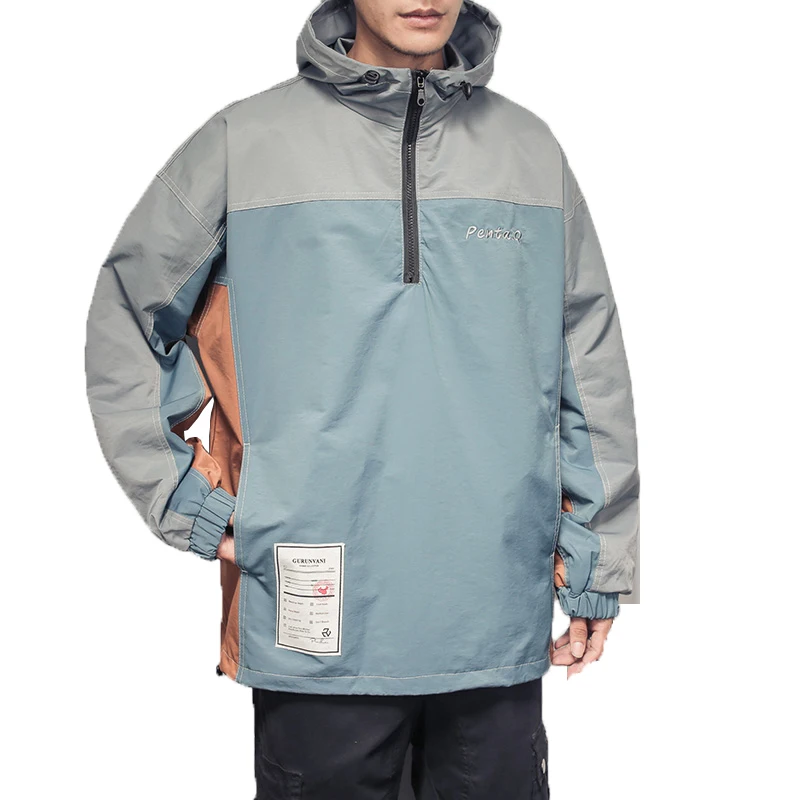 

2019 Autumn Jackets Hip Hop Hooded Patchwork Mens Jacket Coat Male Hoodies Men Couple Streetwear Hoody Bomber Jacket M-5XL