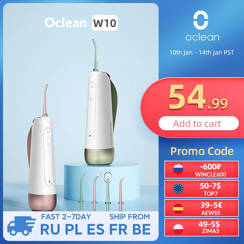 WINCLE600【3000-600₽】WINCLE800【4000-800₽】Ирригатор для полости рта Oclean W10 беспроводной USB 4
