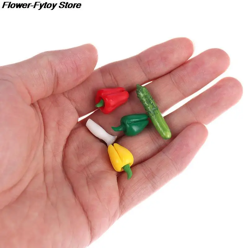 5pcs 1/12 Scale Kinds Of Vegetables Model Mini Vegetables Pretend Play