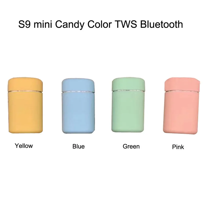 Macaron S9 mini TWS Bluetooth 5 0 headset Wireless Earbuds Earphone for Iphone Samsung Xiaomi Huawei With charging chamber