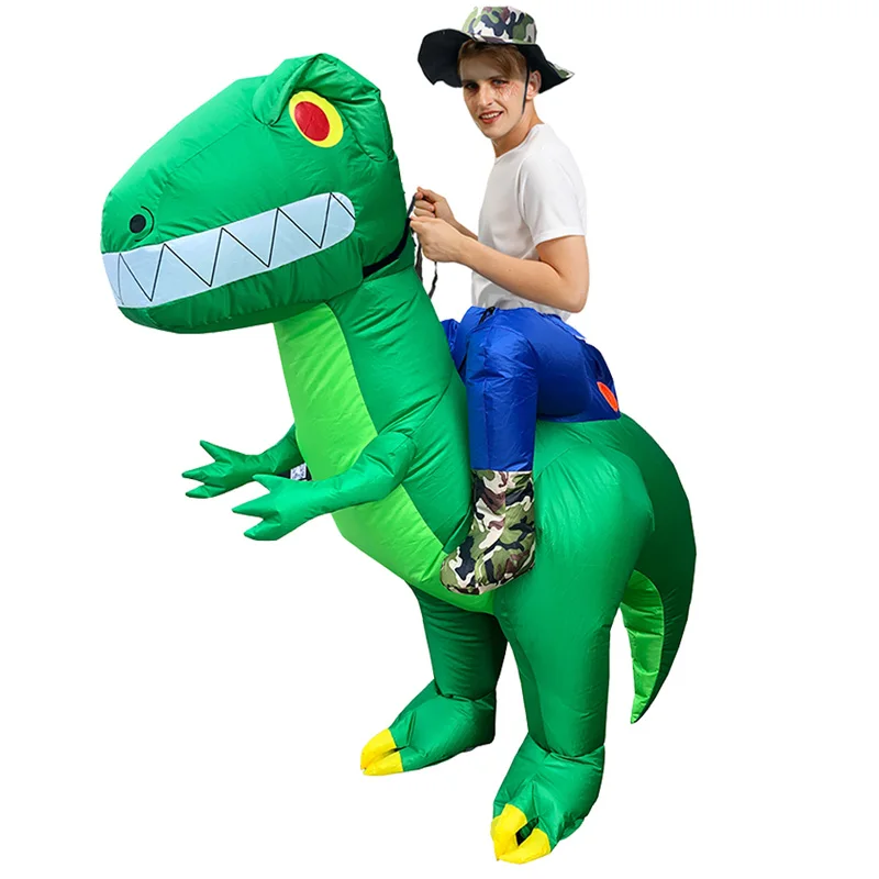 Надувной костюм динозавра, надувной костюм для косплея, реквизит для Хэллоуина, вечерние, для взрослых/детей, надувной костюм динозавра из мультфильма TP