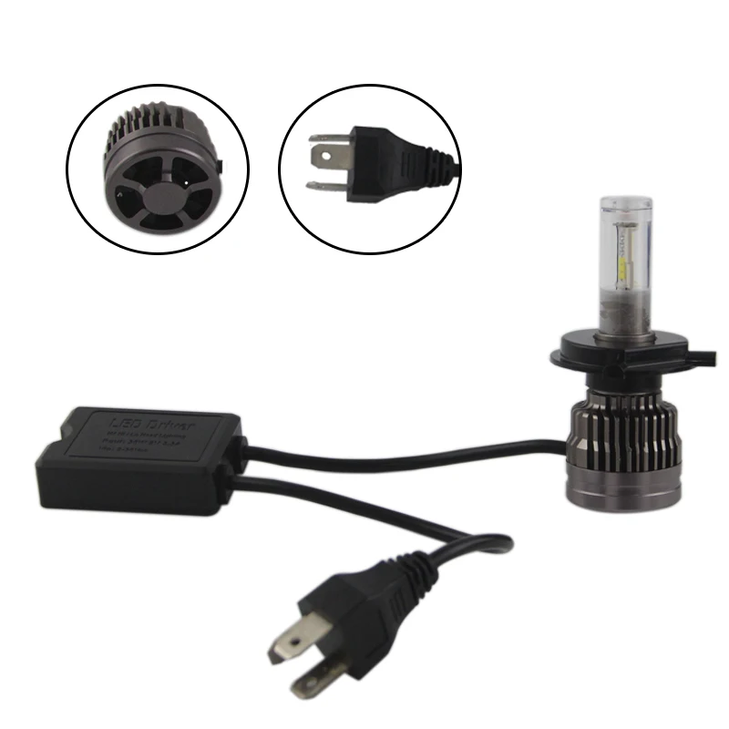 

SHUOKE Quality Ensure LED H4 LED Bulb CSP Chip 12V 30W 2200LM Per IP67 6000K 50000H Headlight Lamp with Fans Built in Design