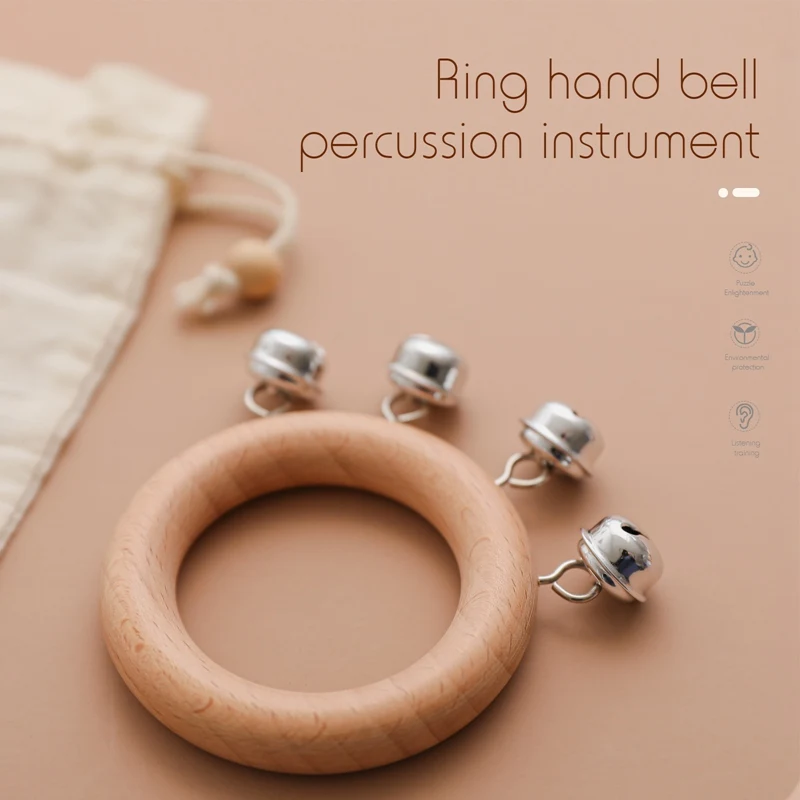 2PCS Baby Rattle Toy 0-12 Months Baby Stuff Wooden Hand Bell Montessori Toy Safe Newborn Toddler Toys Children's Toys baby toys,baby rattle toys,ball rattle toy,plush rattle toy