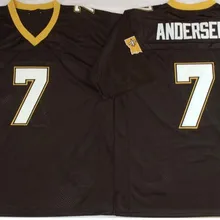 Мужская футболка с вышитым логотипом Morten Andersen 7 black high school FOOTBALL