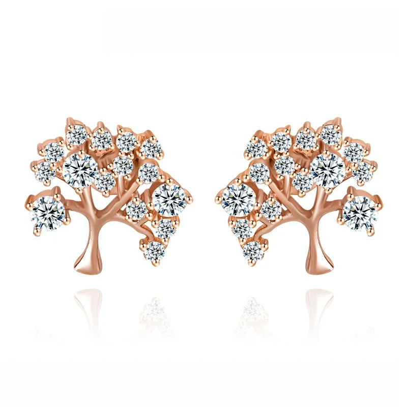 Cute Tree Zircon Stud Earring,Thomas Style Fashion Good Ethnic Jewerly For Women Men,2020 Ts Gift Super Deals, 