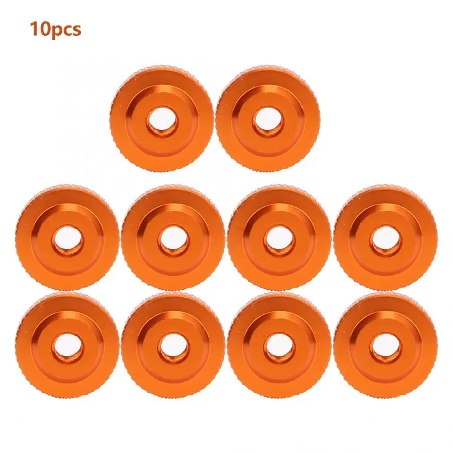 Orange Nut 10PCS/Set M4x14x5 Hand Tighten Nuts Aluminum Alloy Screw Nuts Fasteners tornillo - Цвет: Orange