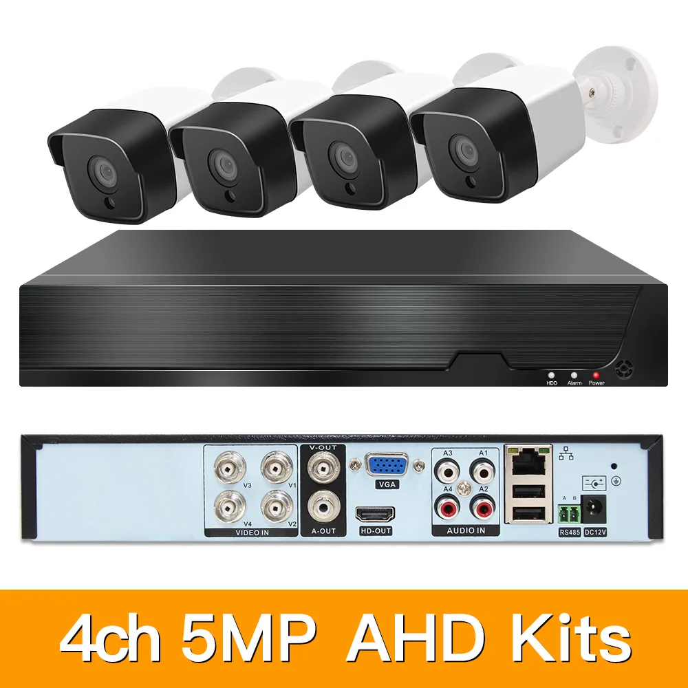 

4ch 5MP AHD Kits CCTV System CCTV Security Hybrid DVR outdoor bulllet AHD Camera Surveillance Video P2P XMEYE 5MP KITS