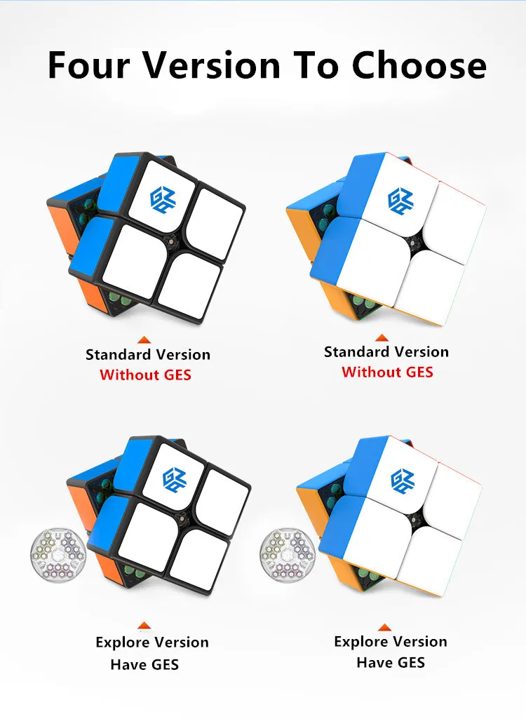 Mágico sem Adesivos de Bolso Quebra-cabeça de Velocidade Cubo Mágico Mangético Gan251 m Ímãs Gan 251 Explore Antiestresse Gan251m 2x2x2 2 gan 251 m explorar cubo antistress