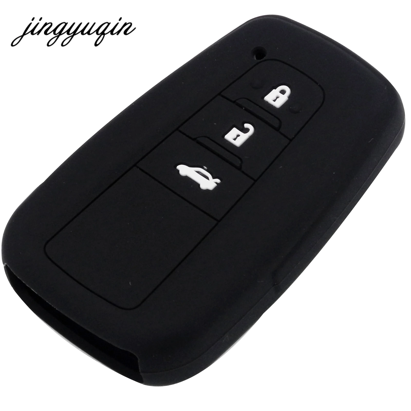 Jingyuqin 10 шт. силиконовый чехол-брелок для Toyota Camry CHR Prius Corolla RAV4 с 3 кнопками для дистанционного управления