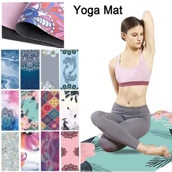 

Ultra Thin Print Yoga Mat 1.5MM Thick Fitness Sports Non-slip Floor Mats Women Men Travel Foldable Cushion Gymnastic Pilates Pad