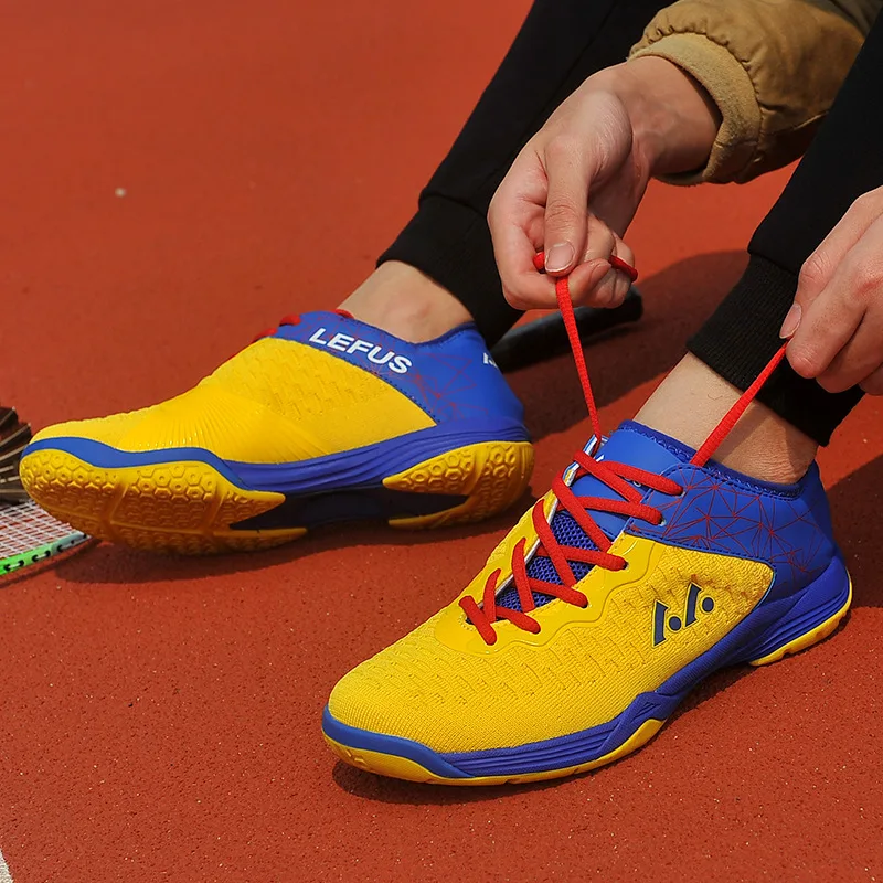 

Men Stability Badminton Shoes Outdoor Sports Breathable Trainers Women Lightweight Anti-slip Shoes Sporty Sneakers D0884