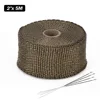 5M/10M/15M Motorcycle Exhaust Thermal Tape Header Heat Wrap Manifold Insulation Roll Resistant with Stainless Ties ► Photo 2/6