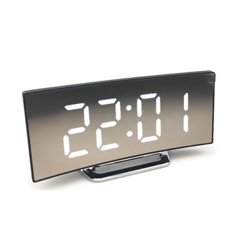 

Digital Alarm Clock,Desk Table Clock,Curved LED Sn Alarm Clocks, for Kids & Adults Bedroom,Function Home Decor