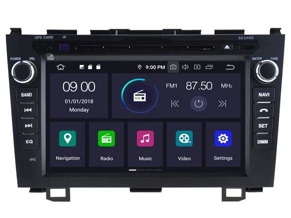 Sale RUISO 4g+64g 8-Core Car DVD Player Android 9.0 for HONDA CRV 2006-2010 car multimedia auto stereo 1080P gps wifi dvr dab obd ips 18