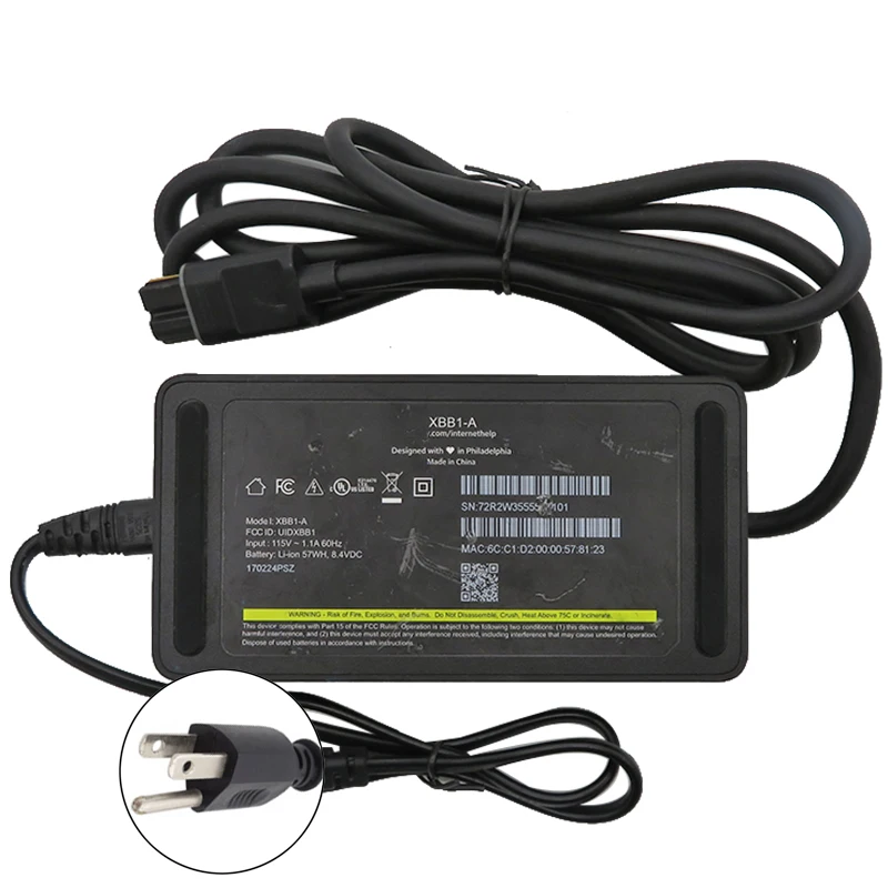 Для 2 Prong Xfinity XBB1-A зарядное устройство адаптер питания Li-Ion 57WH 8.4VDC-используется