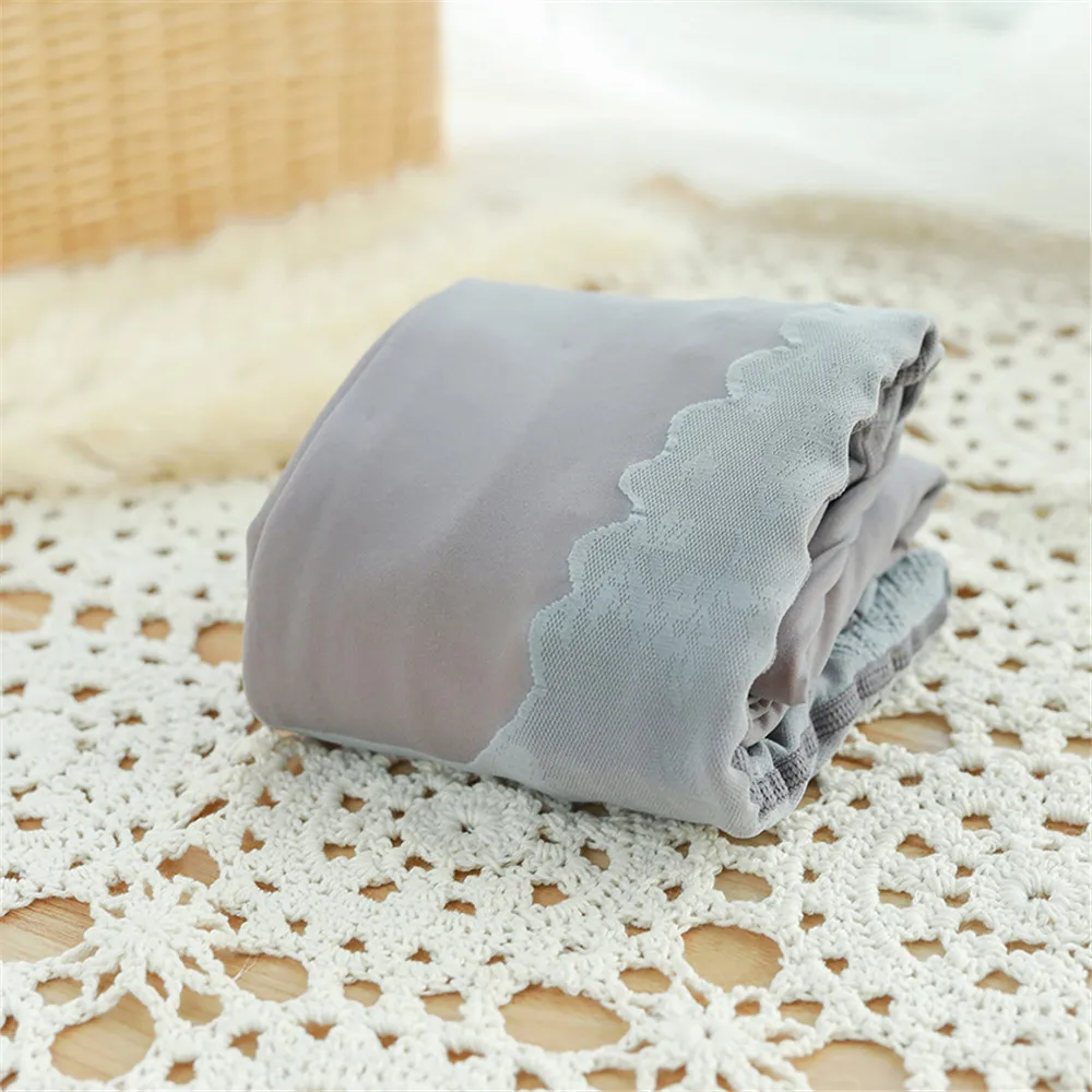 light grey Женские плотные бархатные осенне-зимние чулки с двойным ворсом, теплые колготки для девочек - Цвет: light grey