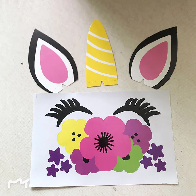 Balloon Accessories Animal Sticker Bobo Ball Decoration Bobo Ball Pig Head Unicorn Pink Cat Rabbit 3D Sticker Transparent