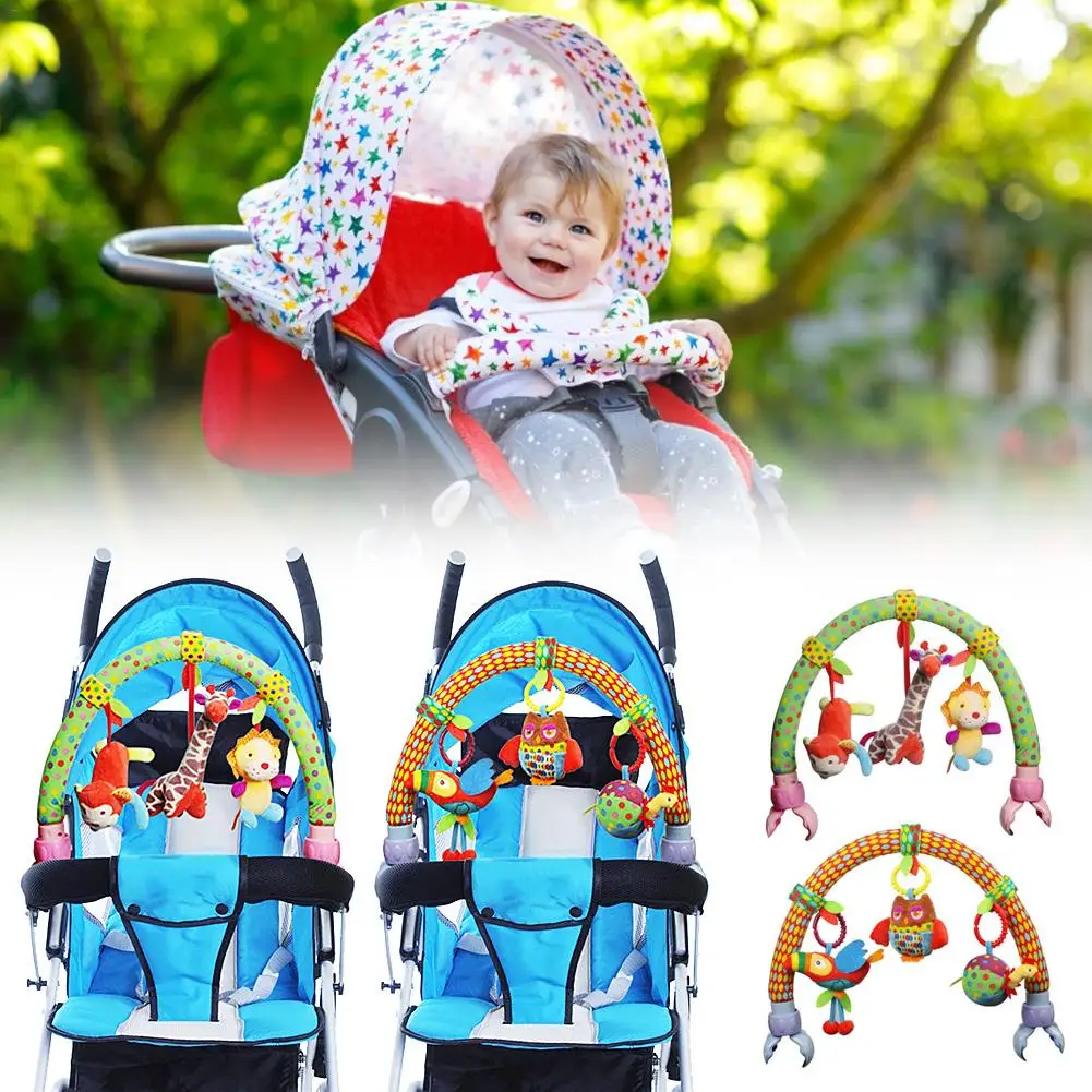Cute Newborn Rattles Baby Toys Infant Stroller Car Clip Lathe Hanging Seat& Stroller Toys Mobile Educational Toys 0-12 Months