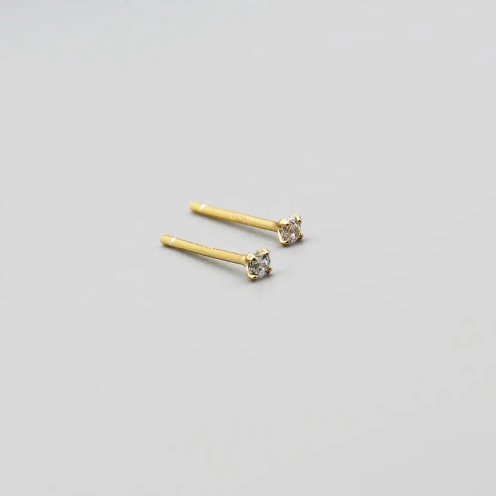 Серьги гвоздики маленькие из серебра 925 пробы 2 мм|screw end|earrings cartilageearring back |