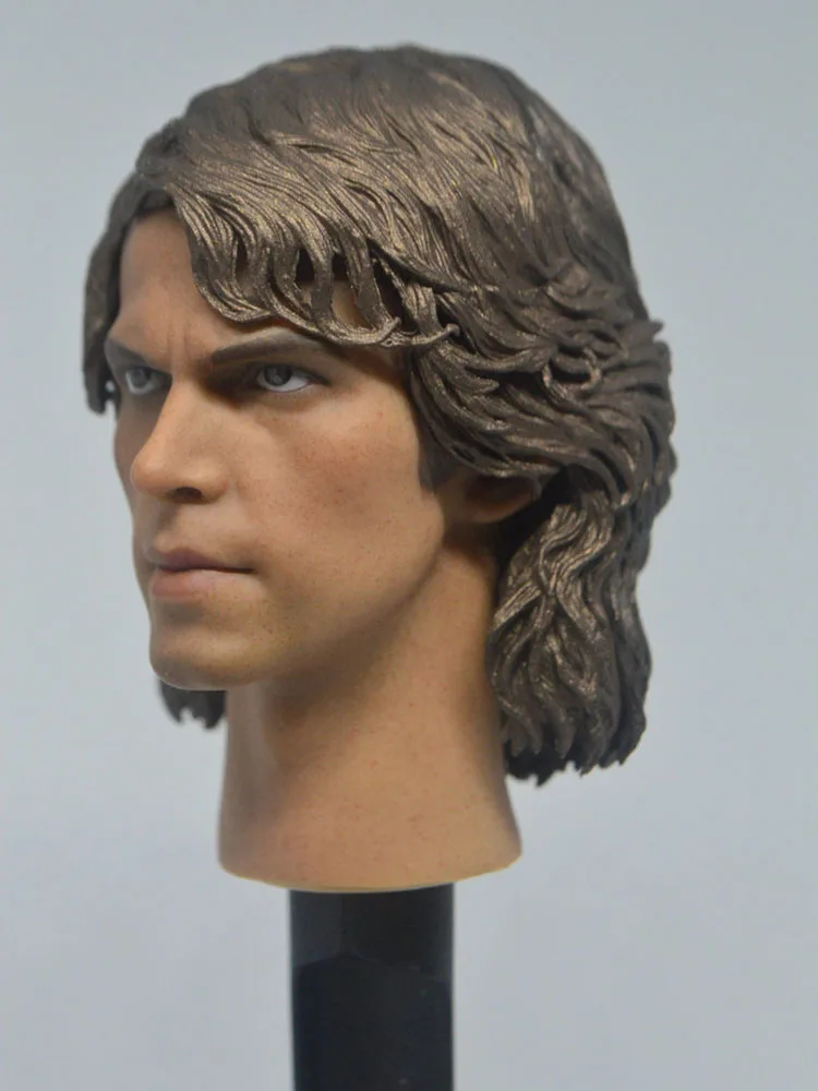 1//6 Man Head Anakin Skywalker Male Sculpt Toy PVC Carving Model Fit 12/" Figure