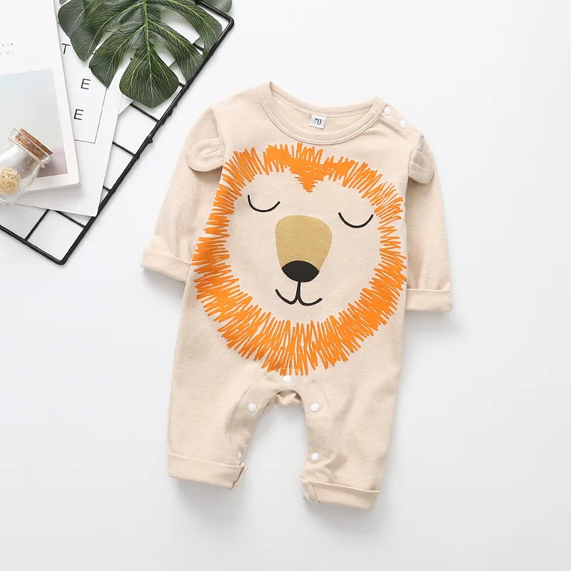 Brand New Cartoon Baby Boys Rompers Kids Long Sleeve Clothing Baby Girls Cotton Jumpsuit Newborn Rompers 0-24M Baby Clothes - Цвет: 03