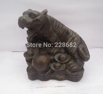 

Chinese Old Copper/bronze Carved Money Tiger Figurine/ Tiger Statue