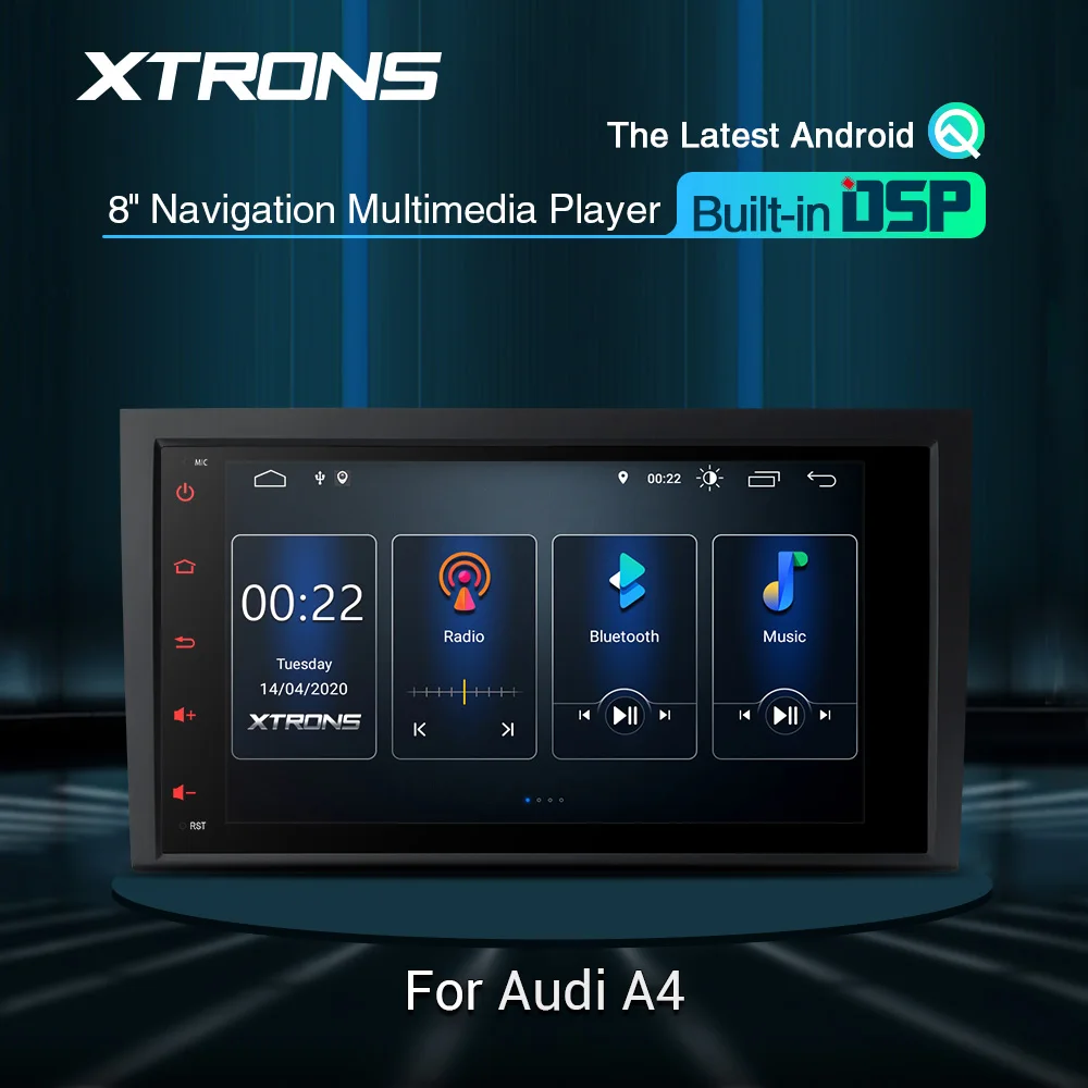 Автомобильный радиоплеер XTRONS 8 дюймов Android 10 0 DSP GPS без DVD для Audi A4 S4 B6 B7 RS4 2002 2003 2004 2005