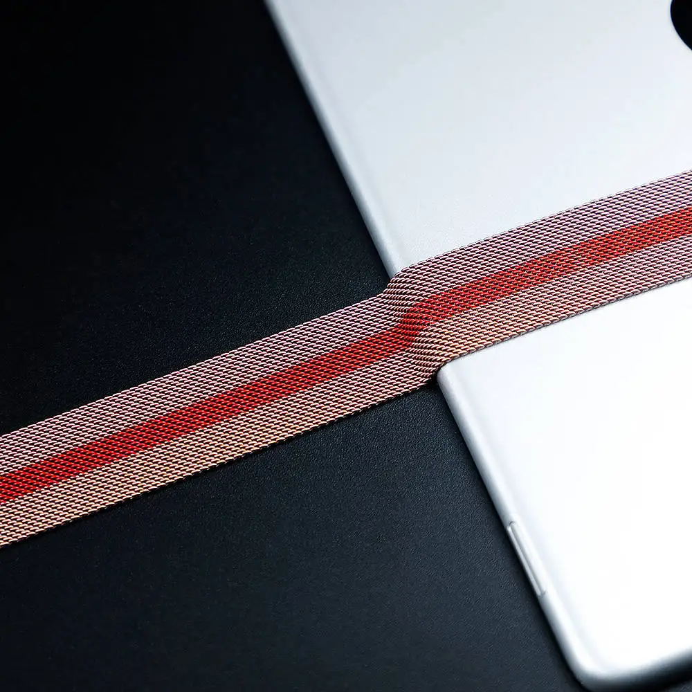 Высокое качество Миланская петля для apple watch ремешок apple watch 4 группа 44 мм 40 мм iwatch 3 21 42 мм/38 мм лучший процесс материала - Цвет ремешка: rose red