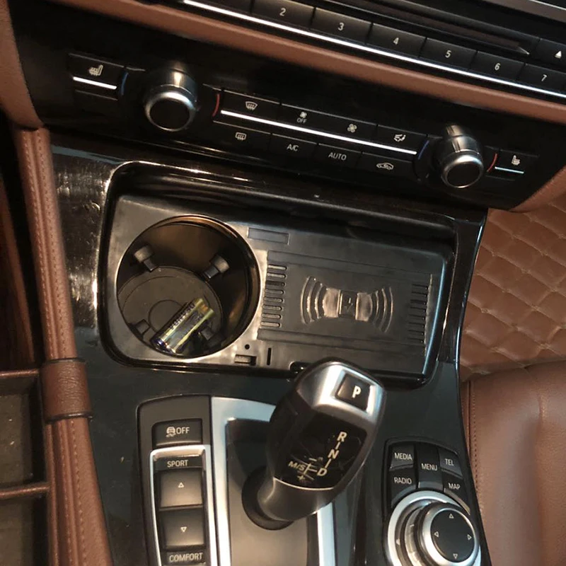 15w car QI wireless charger wireless phone charger charging plate for BMW 5 Series F10 F18 525 530 2012-2017 accessories