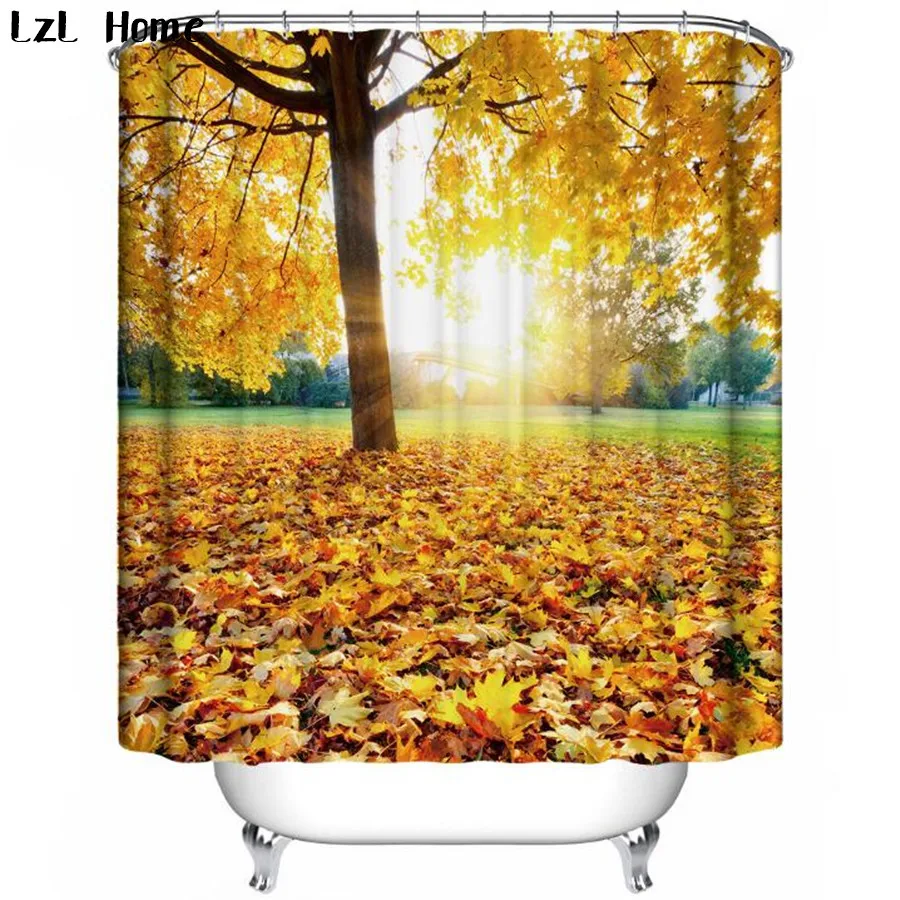 

Shower Curtain Hook Mildew Proof 3D Printing Curtains Home Used Waterproof Mildew Polyester Curtain For Bathroom Shower