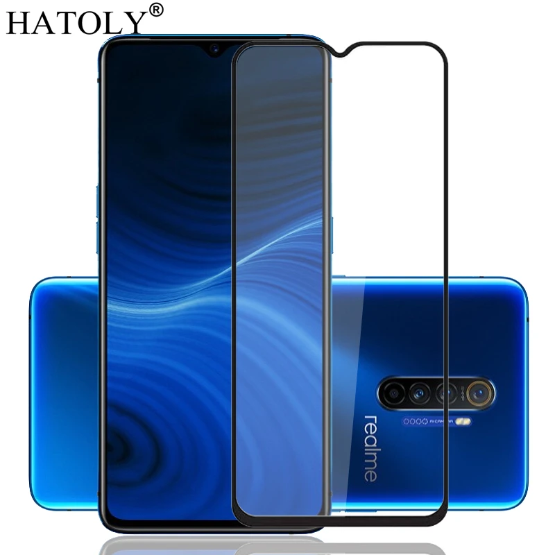 Стекло на Realme X2 Pro закаленное стекло полное покрытие клея для Oppo Защитное экрана
