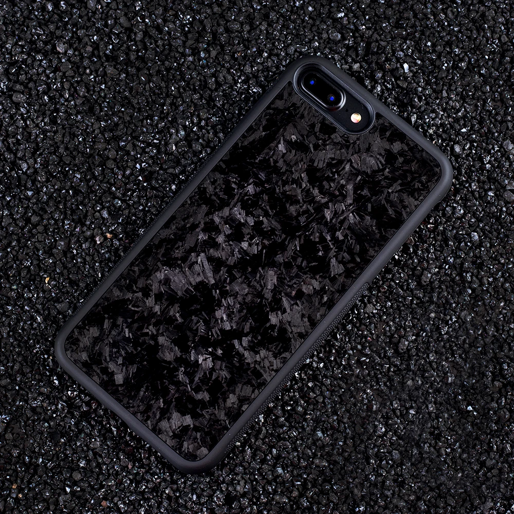 Для iPhone 7 Plus 8 мобильный телефон чехол из настоящего кованого углеродного волокна