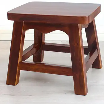 

Solid Wood Household Bench Wood Bench Living Room Tea Table Small Square Wooden Bench [activities]