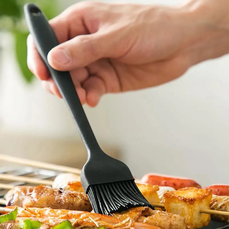 Kapmore 1pc Food Grade Silicone Basting Brush Heat-Resistant Baking Brush Grilling Oil Baking BBQ Tools Accessories