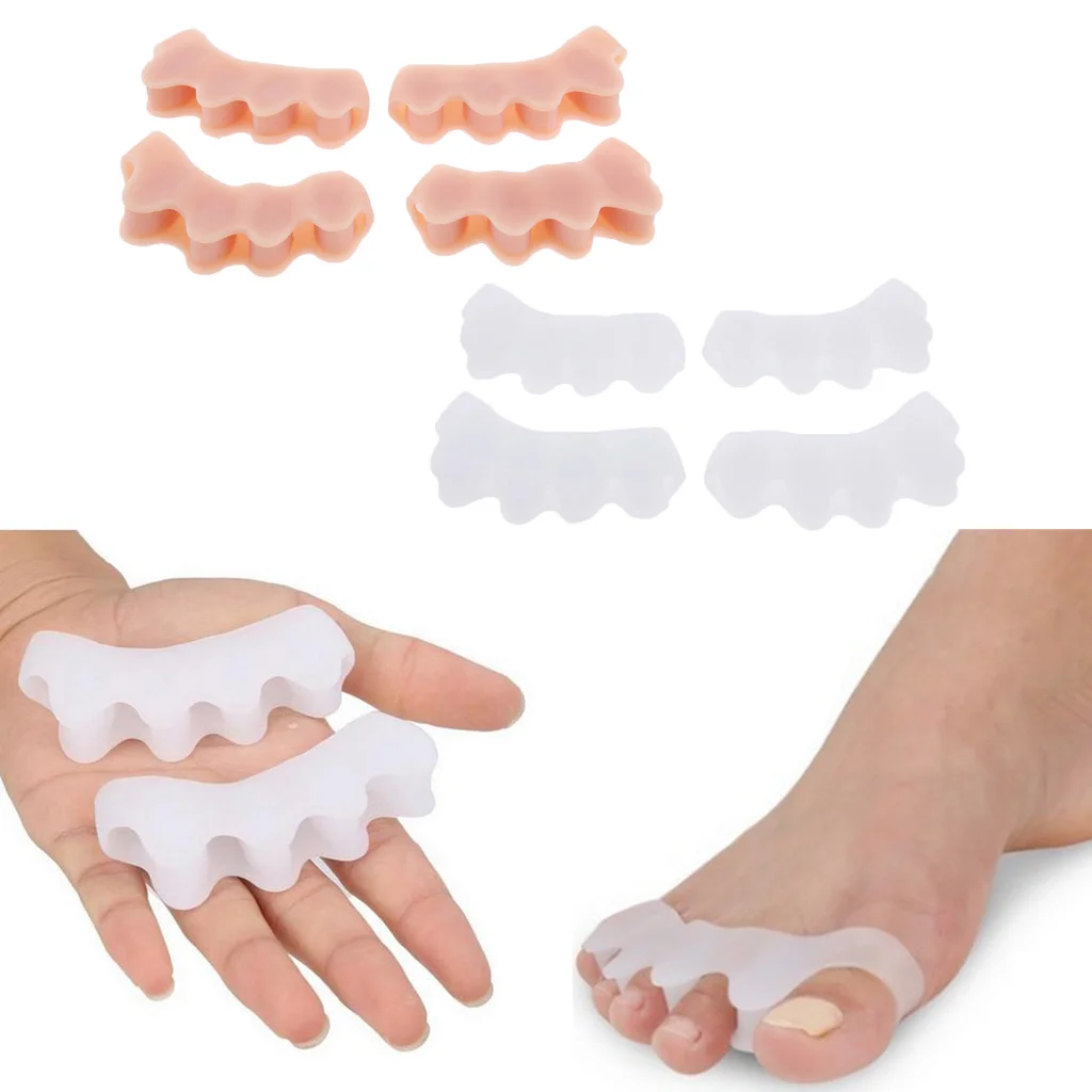 Pack Of 8, Silicone Toe Separators & Spreaders, Bunion Protectors For Bunion, Overlapping Toes, Drift Pain Pads For Men Women