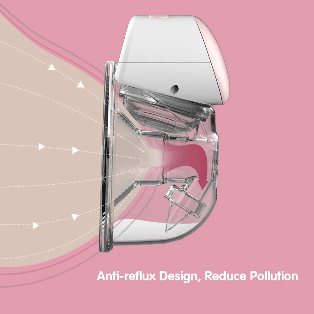 Wearable Electric Breast Pump Portable Wearable Breast Cup BPA-free 3 Modes 10 Suction Breastfeed Electric Milk Extractor