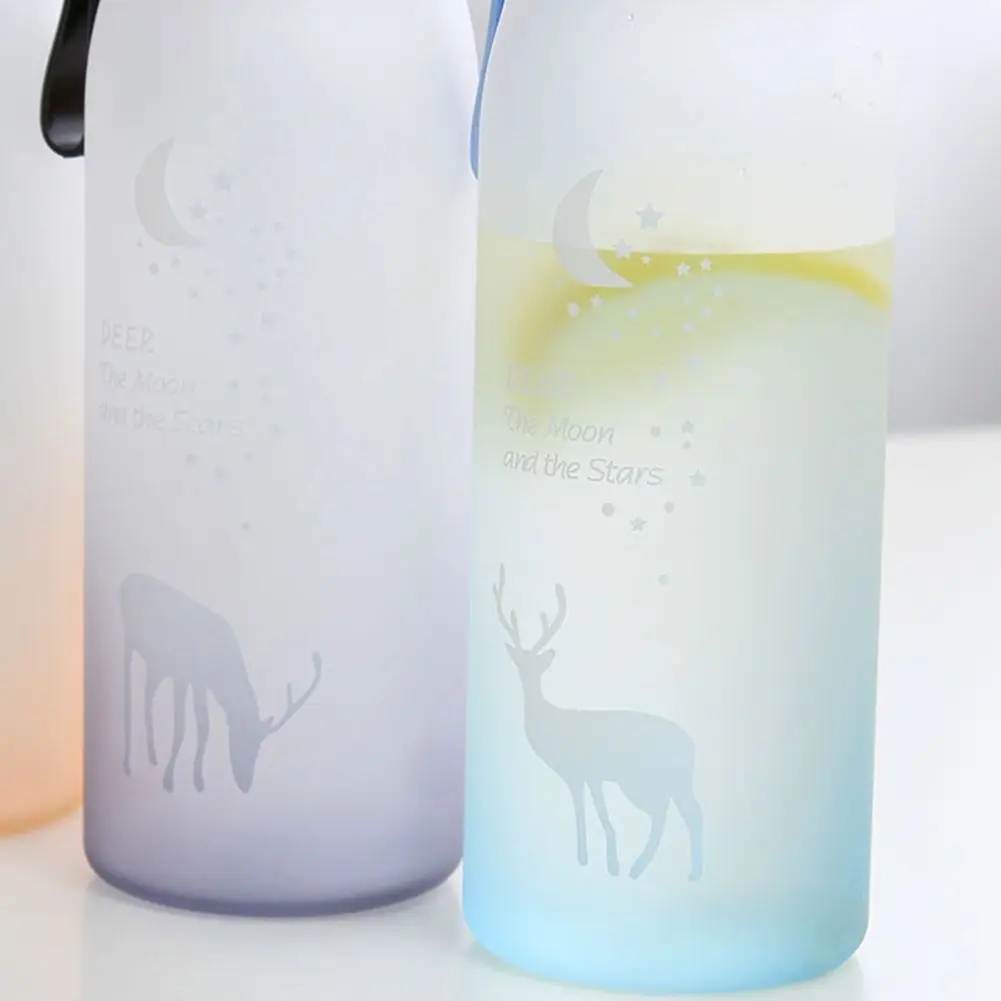 Portable Frosted Water Cup Transparent Space Cup Outdoor Travel drink bottle Camping Sports Water Bottle Leakproof 1 Portable Frosted Water Cup Transparent Space Cup Outdoor Travel drink bottle Camping Sports Water Bottle Leakproof 5