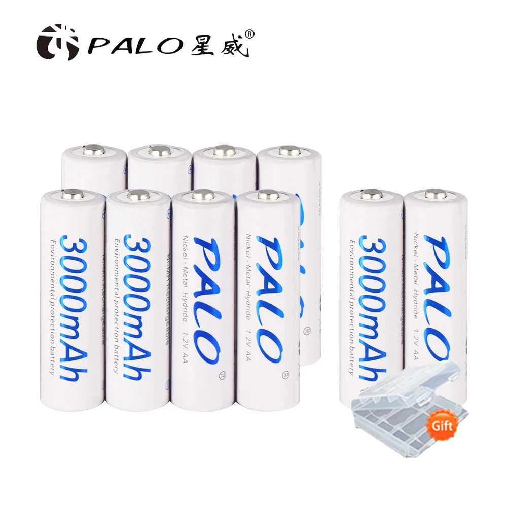 2-16 шт AA 3000mAh ni-mh аккумуляторная батарея 1,2 V AA 2A nimh ni-mh Оригинальные аккумуляторы высокой емкости - Цвет: 10pcs