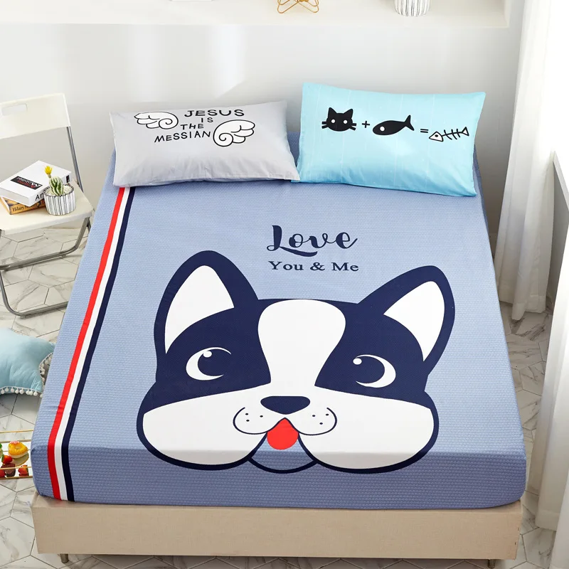 Style 19 Dreampatar милый мультфильм хлопок Простыня на резинке матрас чехол печатных постельное белье для матраца крышка BY219A - Цвет: Style 19