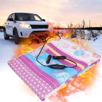 

24V Car Electric Heating Blanket 180cm x65cm Cigarette Lighter Electric Heating Quilt Truck Heated Cushion Color Random Delivery