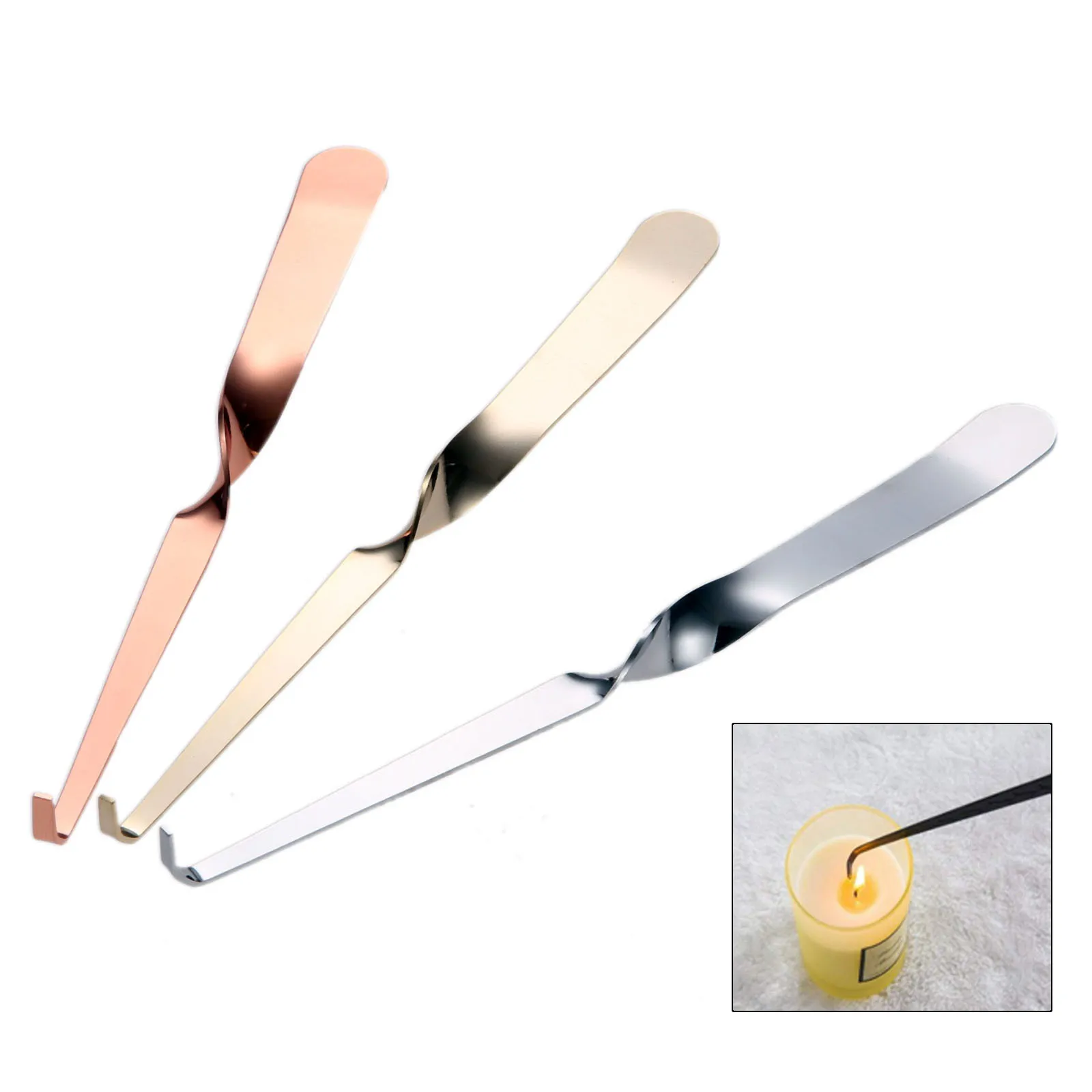 1Pc 20cm Stainless Steel Carved Patterns Candle Snuffers Candle Wick Trimmer Cutter Put Out