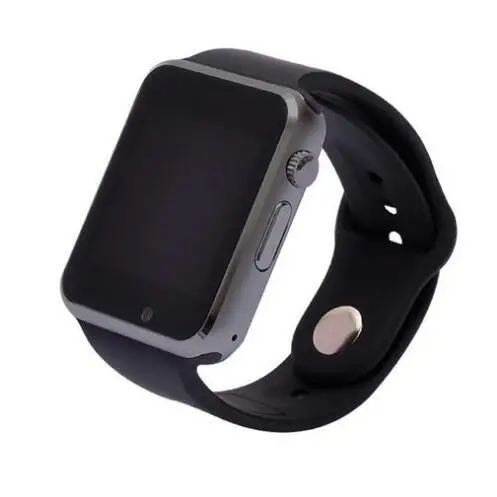 Черный A1 наручные часы Bluetooth Смарт часы Спорт Шагомер с sim-камерой Smartwatch для Android смартфон Россия T15 хорошо, чем DZ09 - Цвет: Черный
