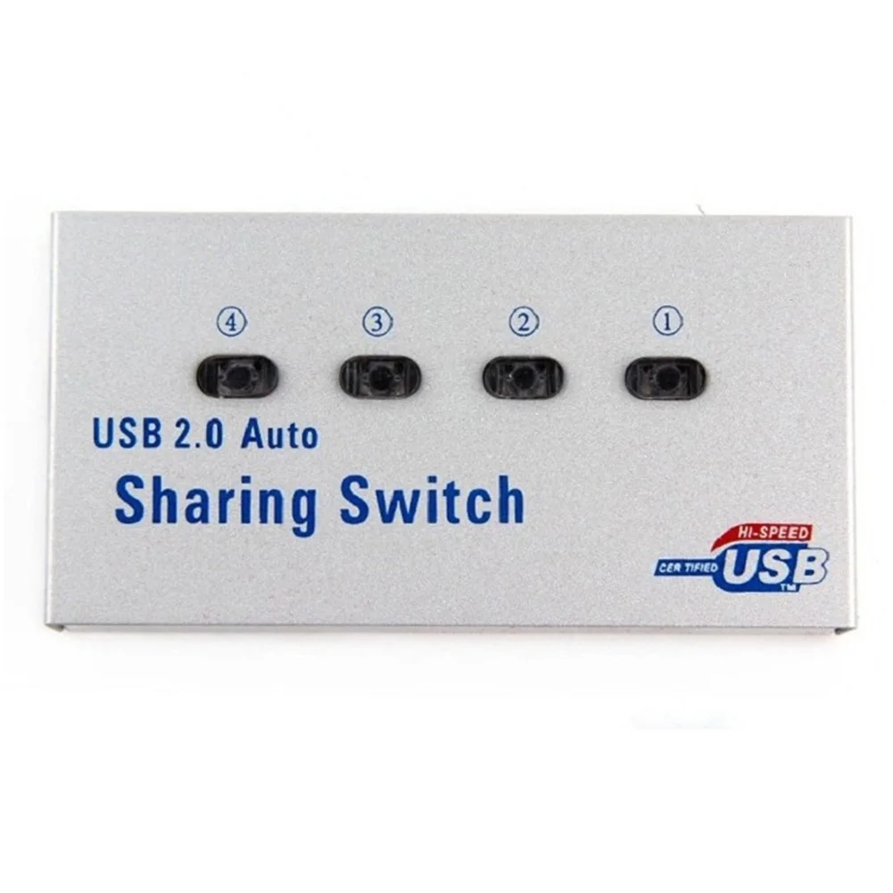 USB 2,0 компактный принтер общий сканер компьютер 2 порта Переключатель концентратор Офисные Автоматические аксессуары адаптер коробка ПК разветвитель устройство