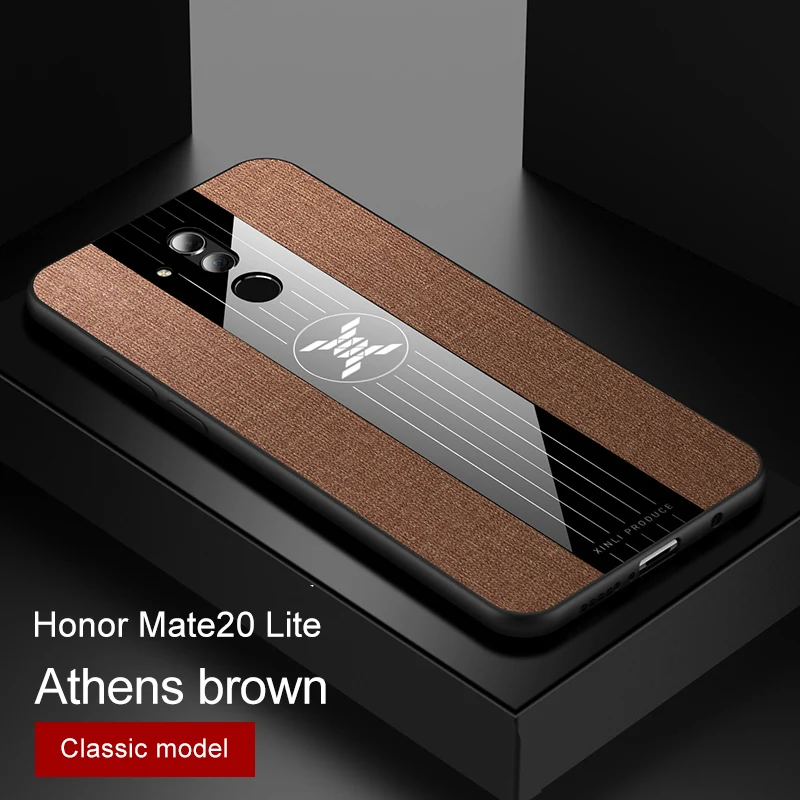 Brown No Ring Для huawei mate 20 Lite чехол-кольцо держатель Ткань Твердый чехол Мягкая Рамка тканевый чехол для телефона для huawei mate 20 Pro - Цвет: Brown No Ring