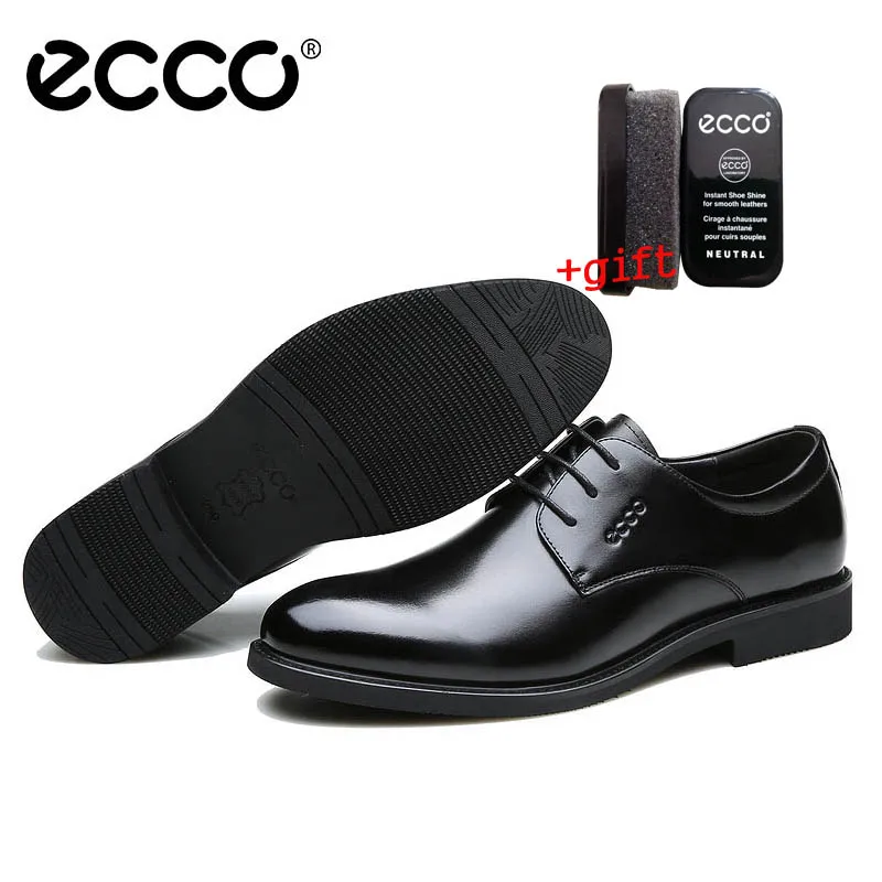

ECCO Men's Dress Shoes office version fashion Cushioning Business Formal occasions Leather shoes Zapatillas hombre 670258