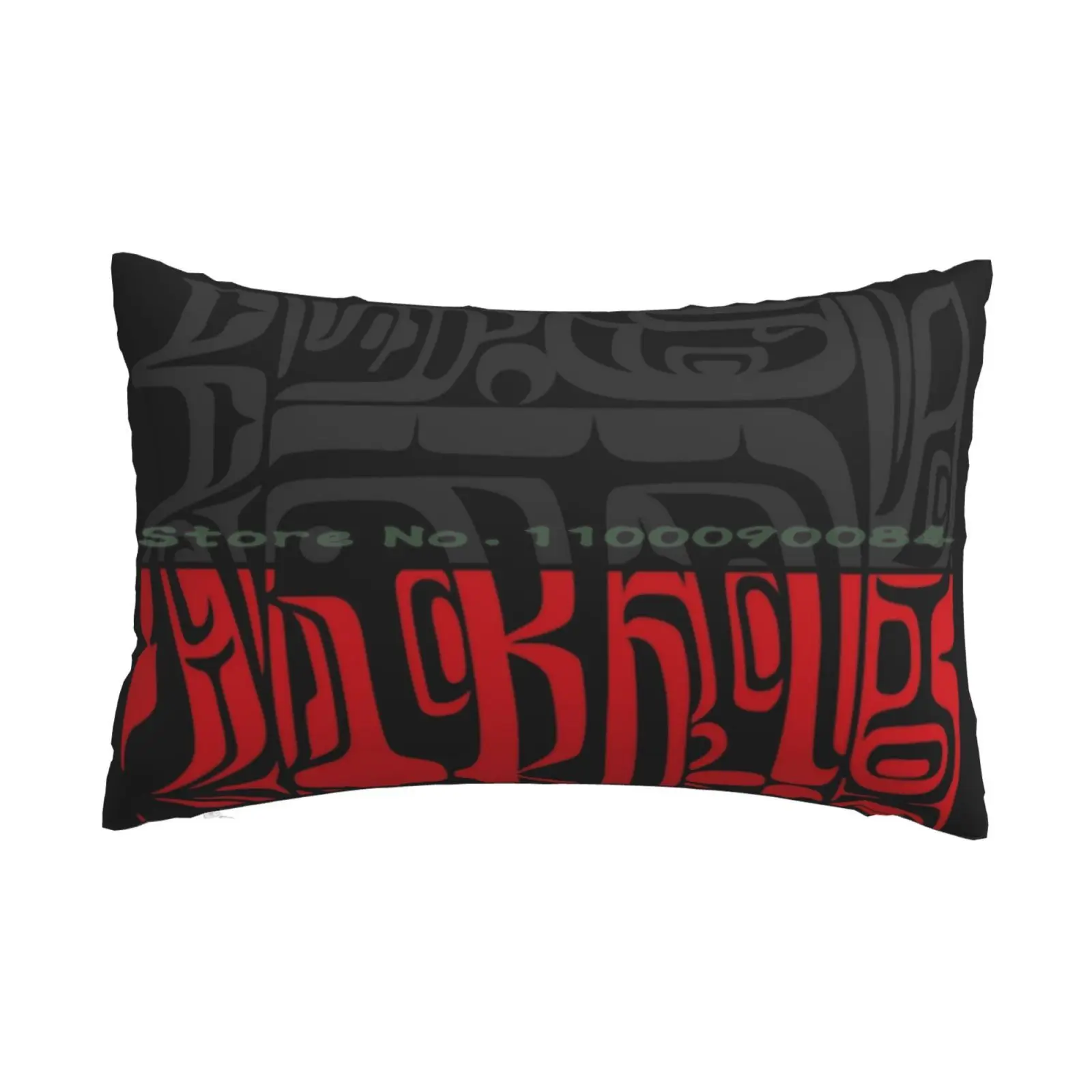 

Bentwood Box-Red , Black , Grey Pillow Case 20x30 50*75 Sofa Bedroom Kwakiutl Kwagiulth Raven Killerwhale Southside Serpents