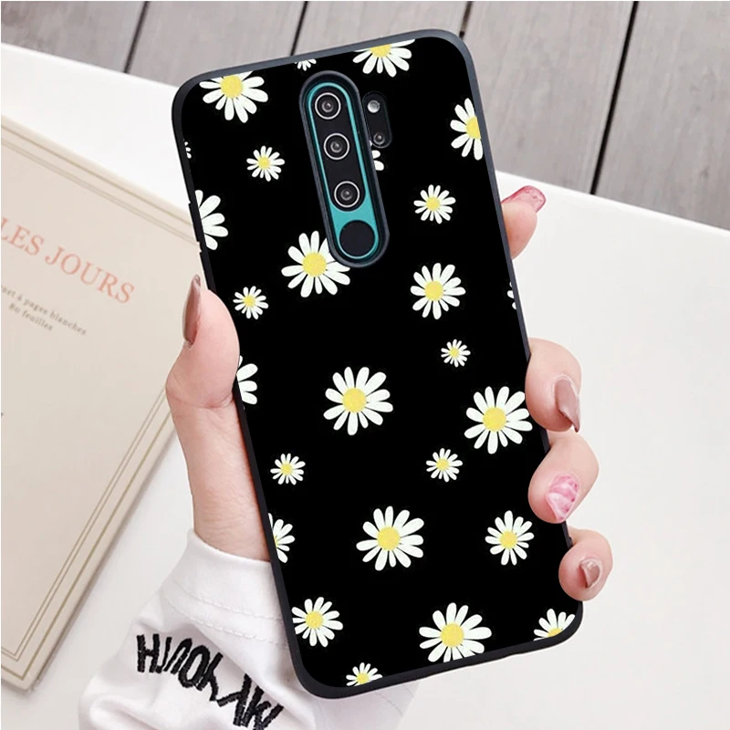 Hoa Cúc Silicone Ốp Lưng Điện Thoại Redmi Note 8 7 Pro S 8T Cho Redmi 9 7A Bao leather case for xiaomi Cases For Xiaomi